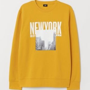 H&M New York City of Dreams Yellow Crewneck